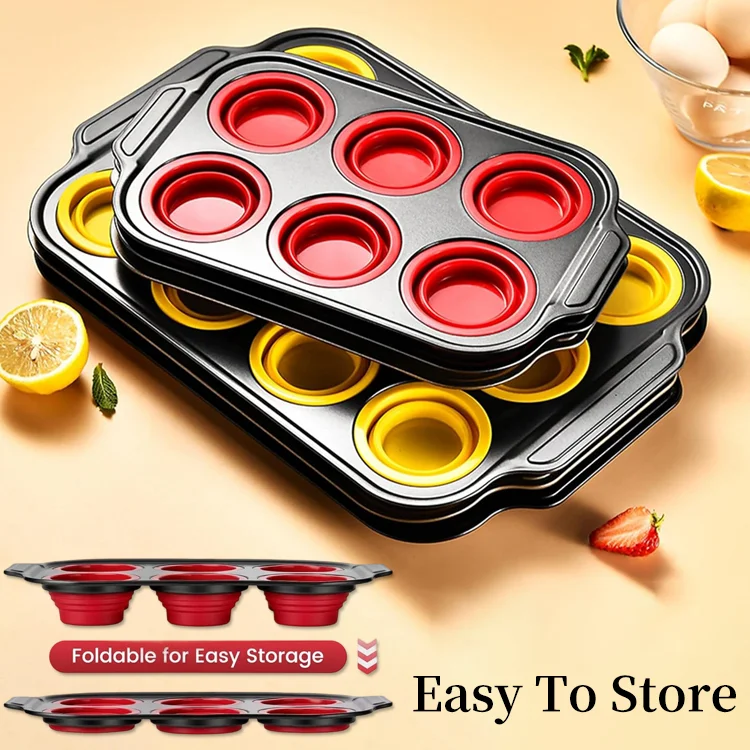 12-Cup Press-Release Silicone Muffin Pan - Image 4