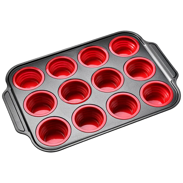 12-Cup Press-Release Silicone Muffin Pan - Image 5