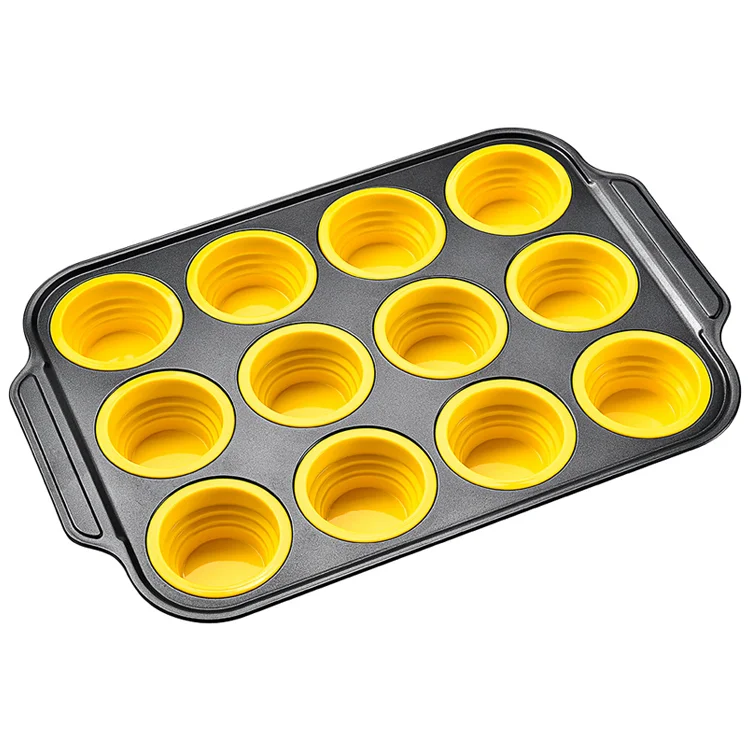 12-Cup Press-Release Silicone Muffin Pan - Image 6