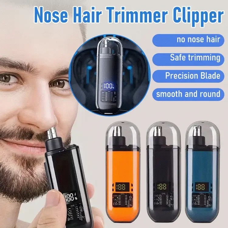 Digital Display Nose Hair Trimmer — Safe, Painless Grooming in Seconds