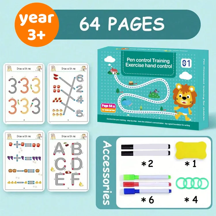 Reusable Tracing Workbook for Kids Ages 3+ - Image 6