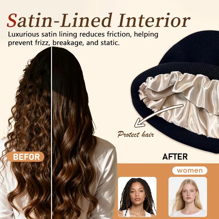 Satin-Lined Beanie — Warmth Without Static or Frizz - Image 2