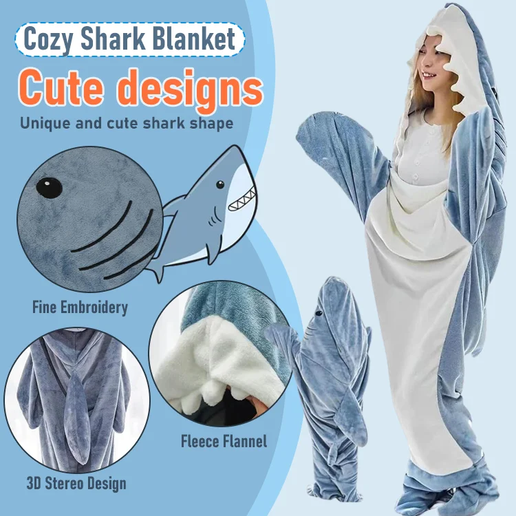 Shark Wearable Blanket — Wrap Yourself in Comfort & Fun - Image 3