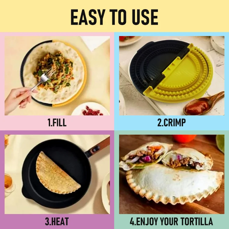 SnuggyHome CrimpPro™ 3-in-1 Tortilla Sealer - PRO Tool for Perfectly Sealed Meals in Any Size - Image 4