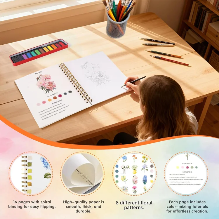 Step-by-Step Watercolor Workbook – Beginner to Confident Artist - Image 3