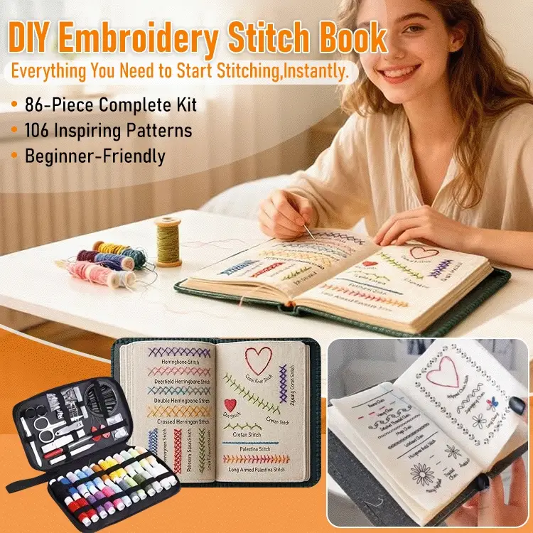 Ultimate DIY Embroidery Stitch Book Kit