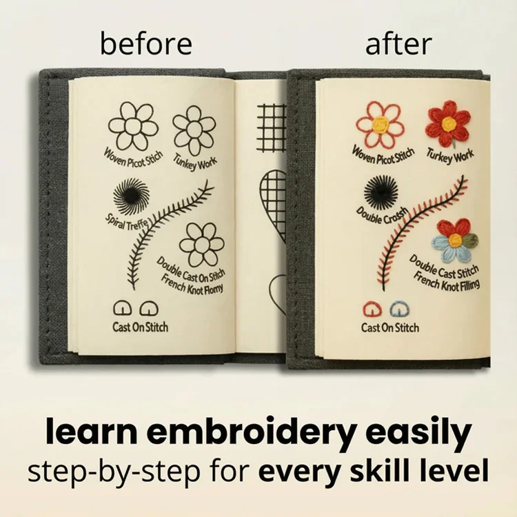 Ultimate DIY Embroidery Stitch Book Kit - Image 2