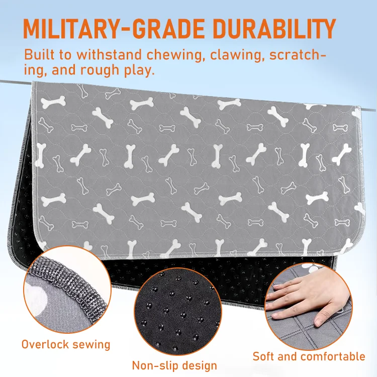 Washable Waterproof Dog Pee Pad — Soft, Absorbent & Leak-Proof - Image 4